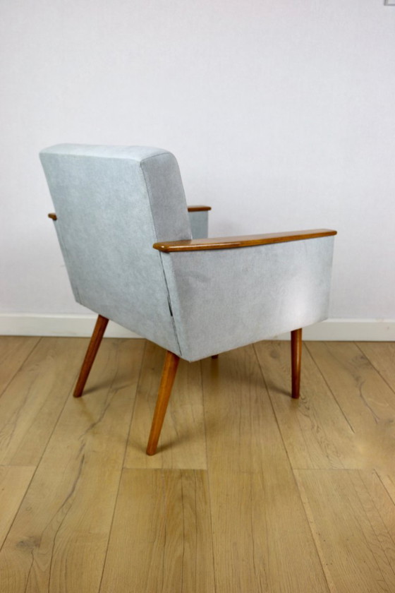 Fauteuil loft Art Déco vintage - ciel bleu – Axel Concept, Wood (photo 6 of 11)