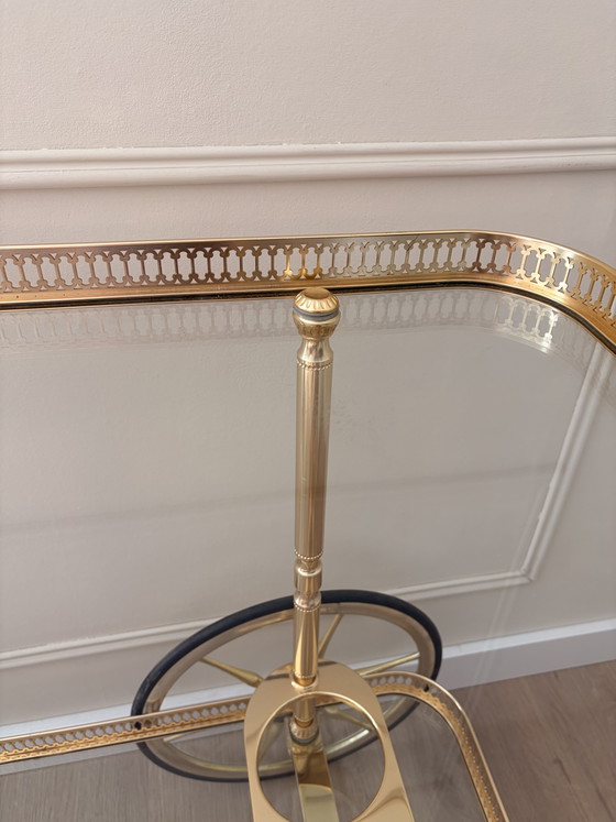 Image 1 of Carrello di servizio vintage placcato oro di Umberto Mascagni