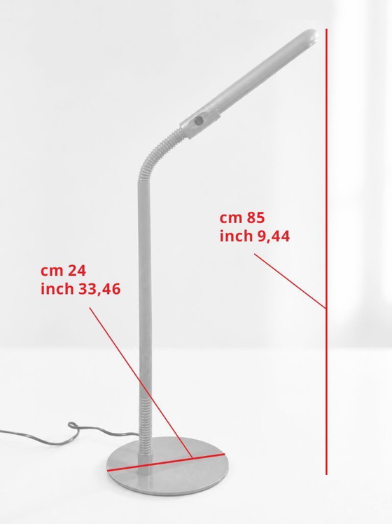 Image 1 of Vintage Manade Floor Lamp Design Ph. Michel – Made in France 1980s, Adjustable Red Lamp