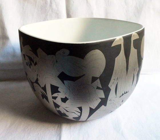 Image 1 of Rare bowl, Rosenhal, Suomi series, form design Timo Sarpaneva, decor design HAP Grieshaber