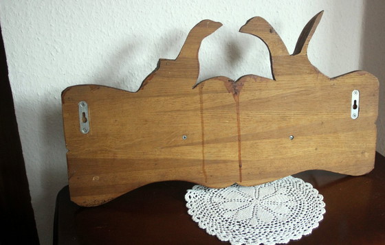 Image 1 of Eccezionale armadio in legno con corna e 4 ganci in metallo
