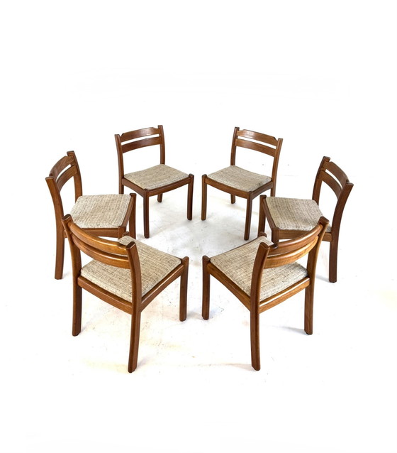 Image 1 of Set of 6 vintage Danish dining chairs, Dyrlund ‘70