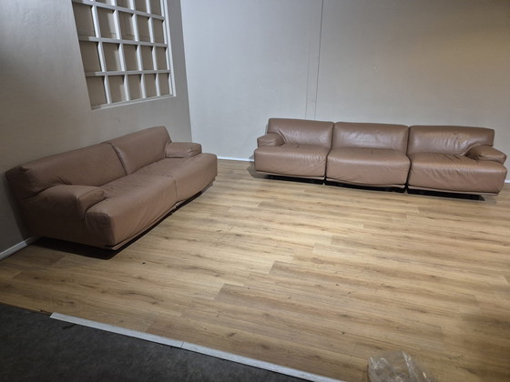 Image 1 of Cassina 707 Fiandra sofa set - Vintage - Leather - Design -ZGAN