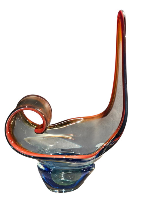 Ciotola speciale vintage di Murano, vetro artistico