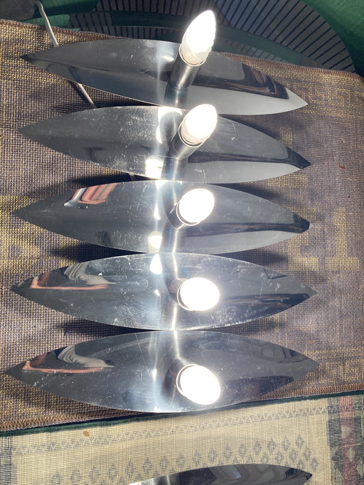 Paar Vintage-Wandleuchten von Goffredo Reggiani aus den 70er Jahren mit 5 Glühbirnen