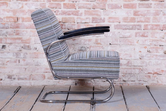 Restored Bauhaus Armchair, By Mücke - Melder, Chrome-Plated Steel, Czech, 1930s – Mücke-Melder, Metal (photo 3 of 26)