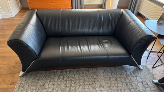 Image 1 of Vendo set di divani Rolf Benz modello 322 (3 e 2,5 posti) in pelle nera.
