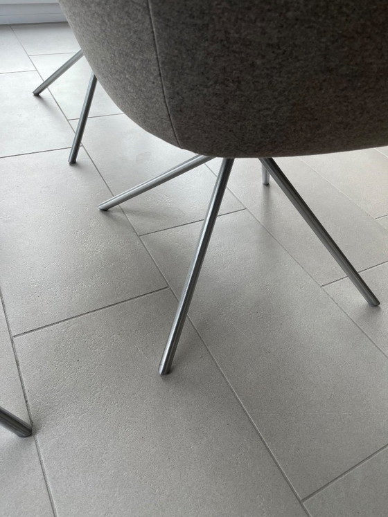 4 x Koinor Lederstühle Dining – Drehstühle, Chrom (photo 5 of 6)