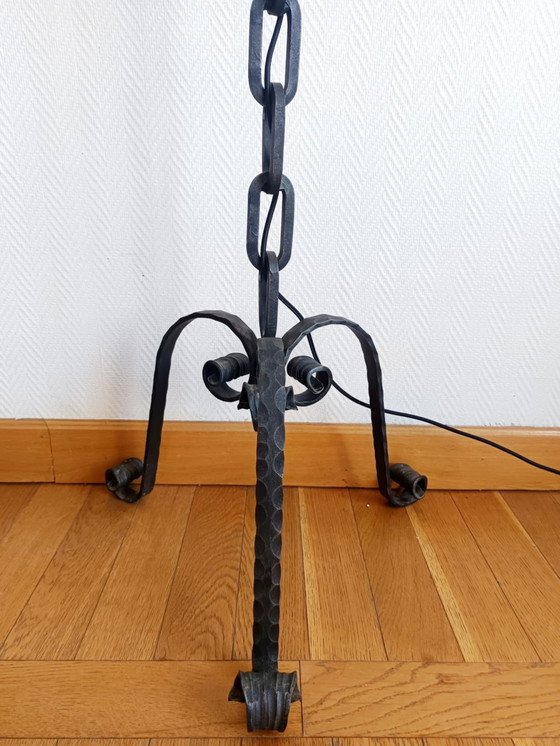 Image 1 of Lampada da terra brutalista in ferro battuto nello stile di Franz West
