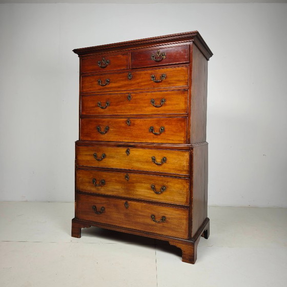 Englische georgianische Mahagoni-Kommode, um 1820 – Kommoden, Wood (photo 7 of 10)