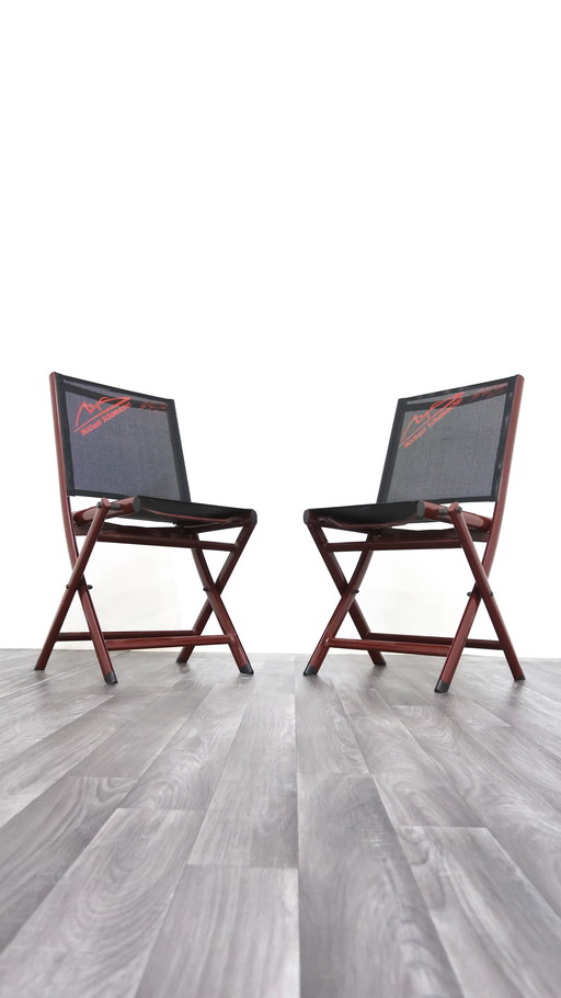 michael schumacher Coppia Di Sedie Richiudibili Merchandising Ufficiale 2000