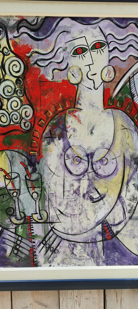 Image 1 of Ludo Huys, artista belga in stile Picasso.