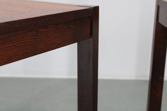 Image 1 of 1960s Set of Two Square Side/Coffee Wooden Tables, Denmark