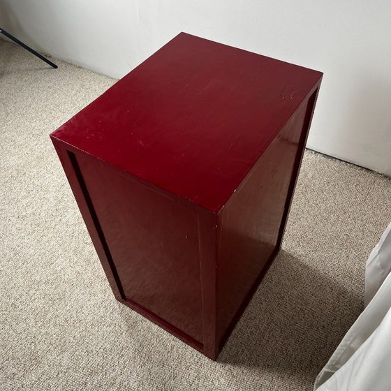 Piccolo mobile da officina in pino laccato rosso, 1980 – Cassettiere, Legno (photo 9 of 15)