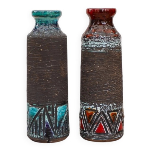 Vases en céramique scandinave moderne du milieu du siècle, de Tilgmans, Suède, lot de 2