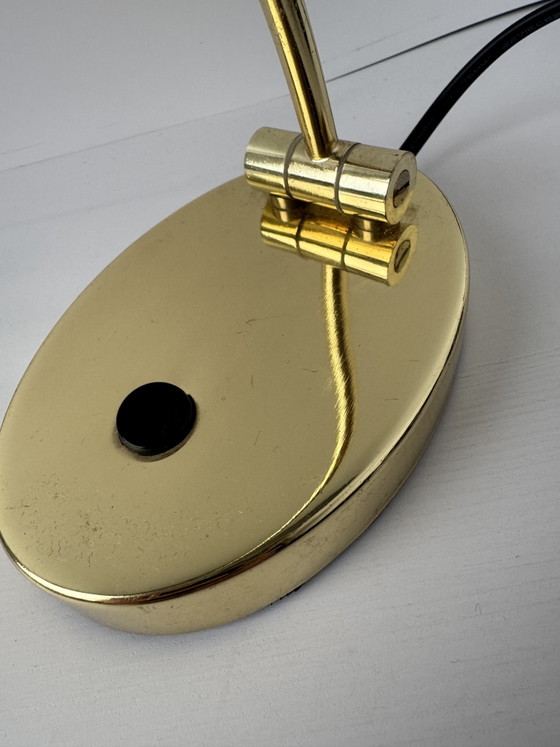 Brass Piano Lamp / Table Lamp / Desk Lamp Color Gold Various Positions. – Metal (photo 4 of 14)