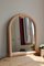 Specchio da parete ad arco in stile Art Déco color rosa cipria con cornice sagomata, anni '80 – spiegels, Art Deco