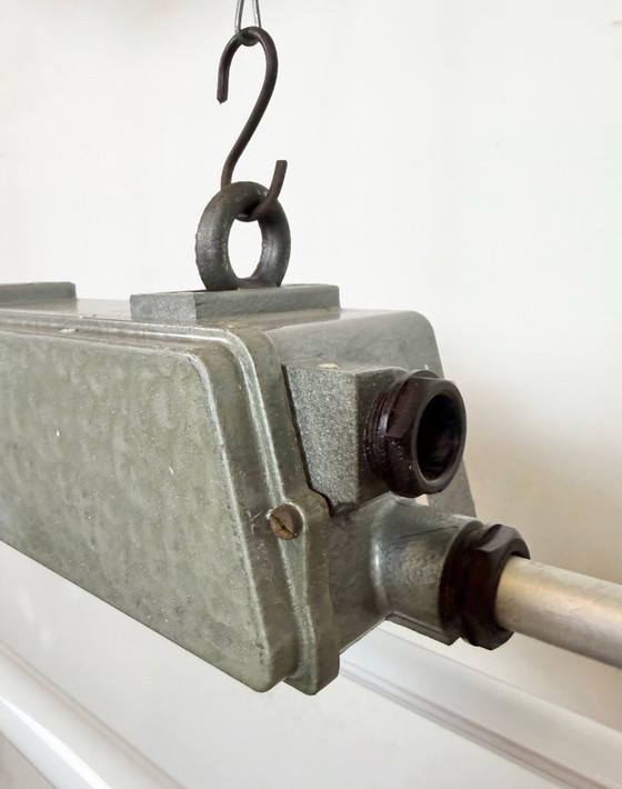 Image 1 of Lampada tubolare grigia industriale di Elektrosvit, anni '70