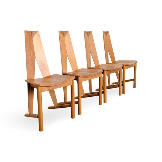 Image 1 of 4er Set Original Design Stühle Seltz Søren Nissen Ebbe Gehl Buche