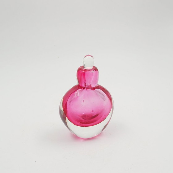 Image 1 of Flacon de parfum "Sommerso" en verre rose et transparent