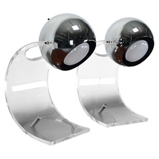 Studio A.R.D.I.T.I. Italienische Prisma Glas- und Spiegeltischlampen für Sormani