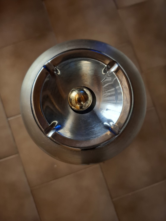 Image 1 of 1960s ashtray in Vienna straw and metal.