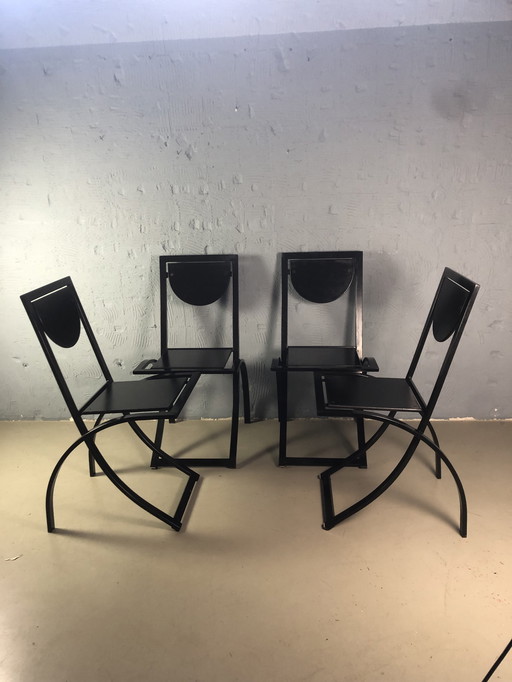 4x Sinus Chairs by Karl Friedrich Förster