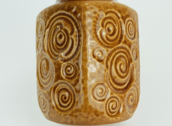 Image 1 of vaso scheurich mid century 1960s decor jura ochre glaze modello 282-16