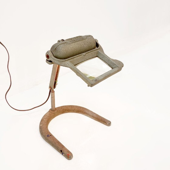 Image 1 of Industriële vergrootlamp van Gruber, gepatenteerd SGDG in Frankrijk - jaren 1940/50