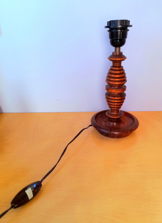 Image 1 of Turned wood lamp