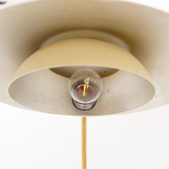 Image 1 of Lámpara de sobremesa o aplique Milano de Stilux en lacado blanco crema con detalles en latón