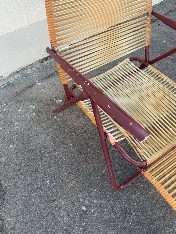 Image 1 of Echte vintage scoubidou chaise longue