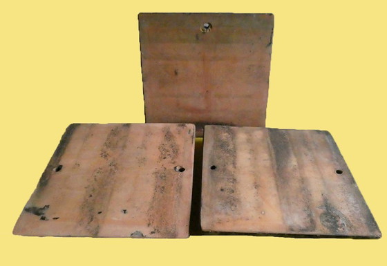 Image 1 of 3 Wandkacheln im Fat Lava Stil, 1970er, Blüten, Blätter, Keramik