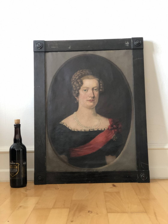 Image 1 of Grand portrait original ancien du XIXe siècle représentant un Allemand