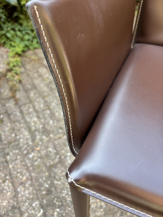 Bontempi Eetkamerstoel chocoladebruin, hoge rugleuning (6 stuks) – Eetkamerstoelen, Leather (photo 15 of 15)