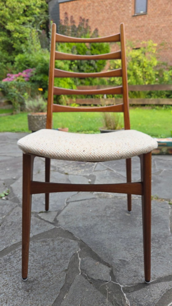Image 1 of 6 dining room chairs Benze Sitzmöbel, teak, vintage, newly upholstered