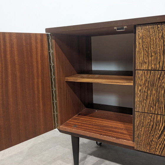 Image 1 of Vintage Wenge Chest of Drawers on Castors