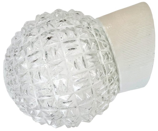 Vintage witte porseleinen wandlamp, jaren 70