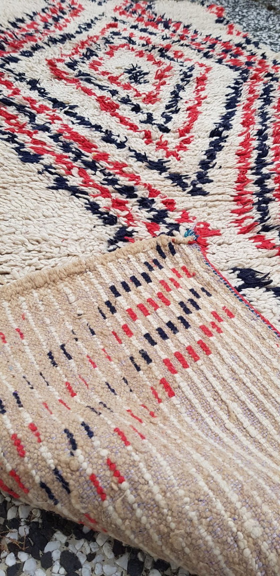 Image 1 of Alfombra bereber de lana anudada a mano, 216 x 93 cm