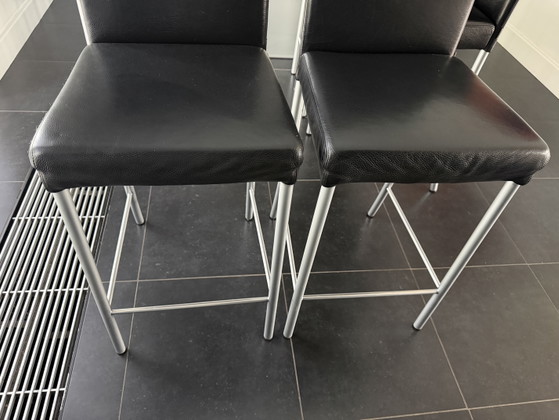 4 Hockers Walter Knoll – Barkrukken, Leather, Metal (photo 10 of 15)