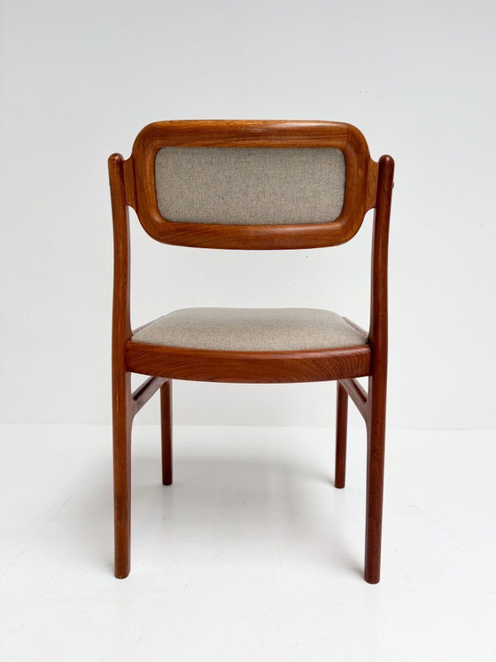 Set di 6 sedie di design danesi di Johannes Andersen per Uldum, anni '60 – Sedie da pranzo, Tessile (photo 16 of 22)