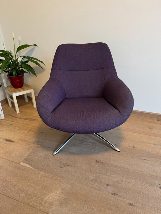 Poltrona Topform 'Lily' tessuto viola Barcellona