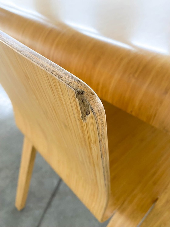 Image 1 of Bamboo Dining Set Table and Chairs by Henrik Tjaerby for Artek Studio, Set of 5