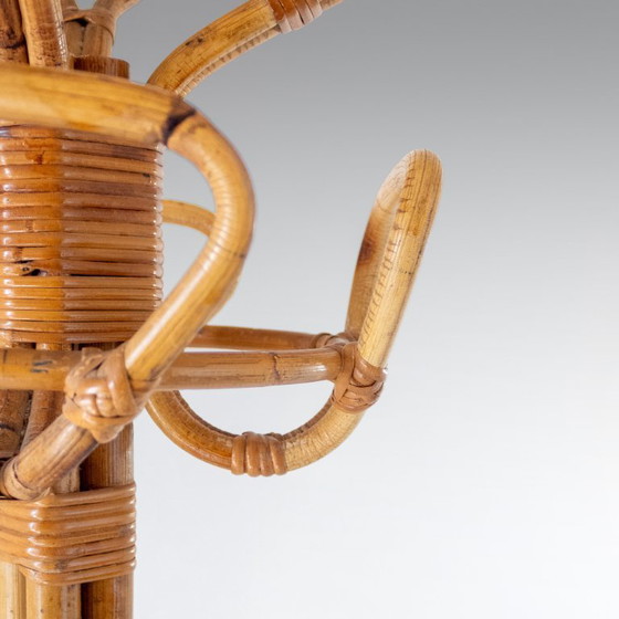 Image 1 of 1x Vintage gebogen bamboe kapstok, Franco Albini, Italië, jaren 1950