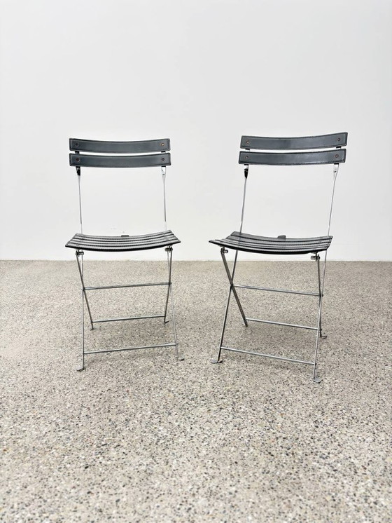 Image 1 of Set of 6 Celestina folding chairs by Marco Zanuso for Zanotta