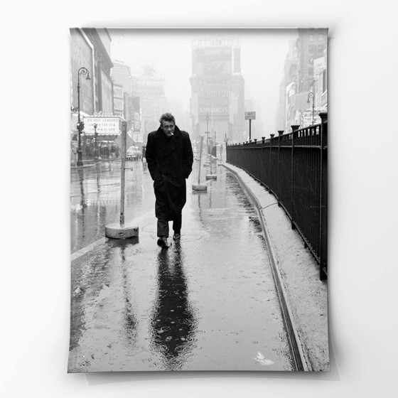 Image 1 of 1x Impresión artística: James Dean, Times Square, 1955