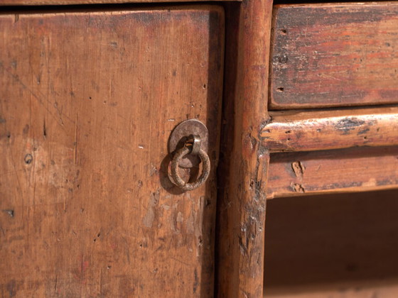 Mobile basso laccato antico in legno di olmo – Cina, circa 1900 – Credenze con vetrina, Iron (photo 12 of 40)