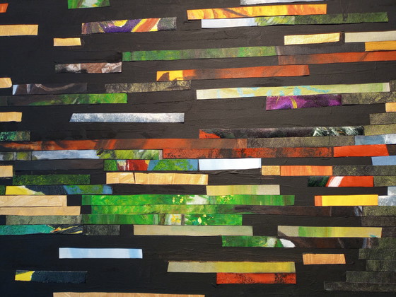 Image 1 of T. van Steenbergen "Various Stripes" 120 x 100 cm New