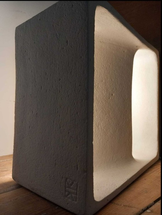 Image 1 of lampe sculpturale à poser modèle "block"