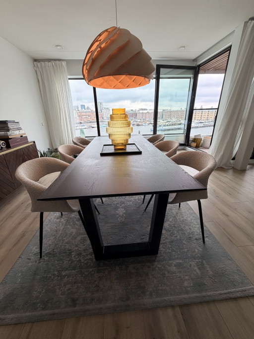 Juego de comedor – Poltrona Frau, eetkamerset, Metal, Textile